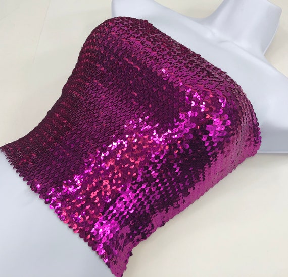 Fuchsia Sequined Tube Top - image 3