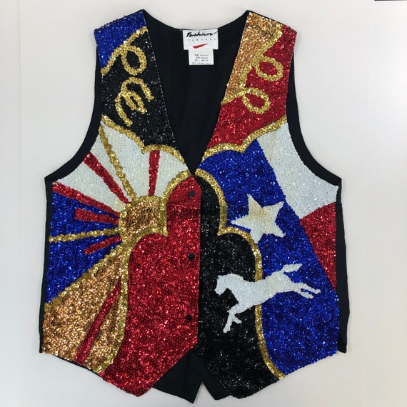 Texas Round Up Sequin Vest - image 2