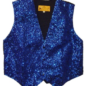 Royal Blue Sequin Vest #43