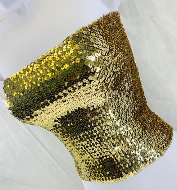 Gold Sequin Tube Top