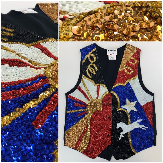 Texas Round Up Sequin Vest - image 1