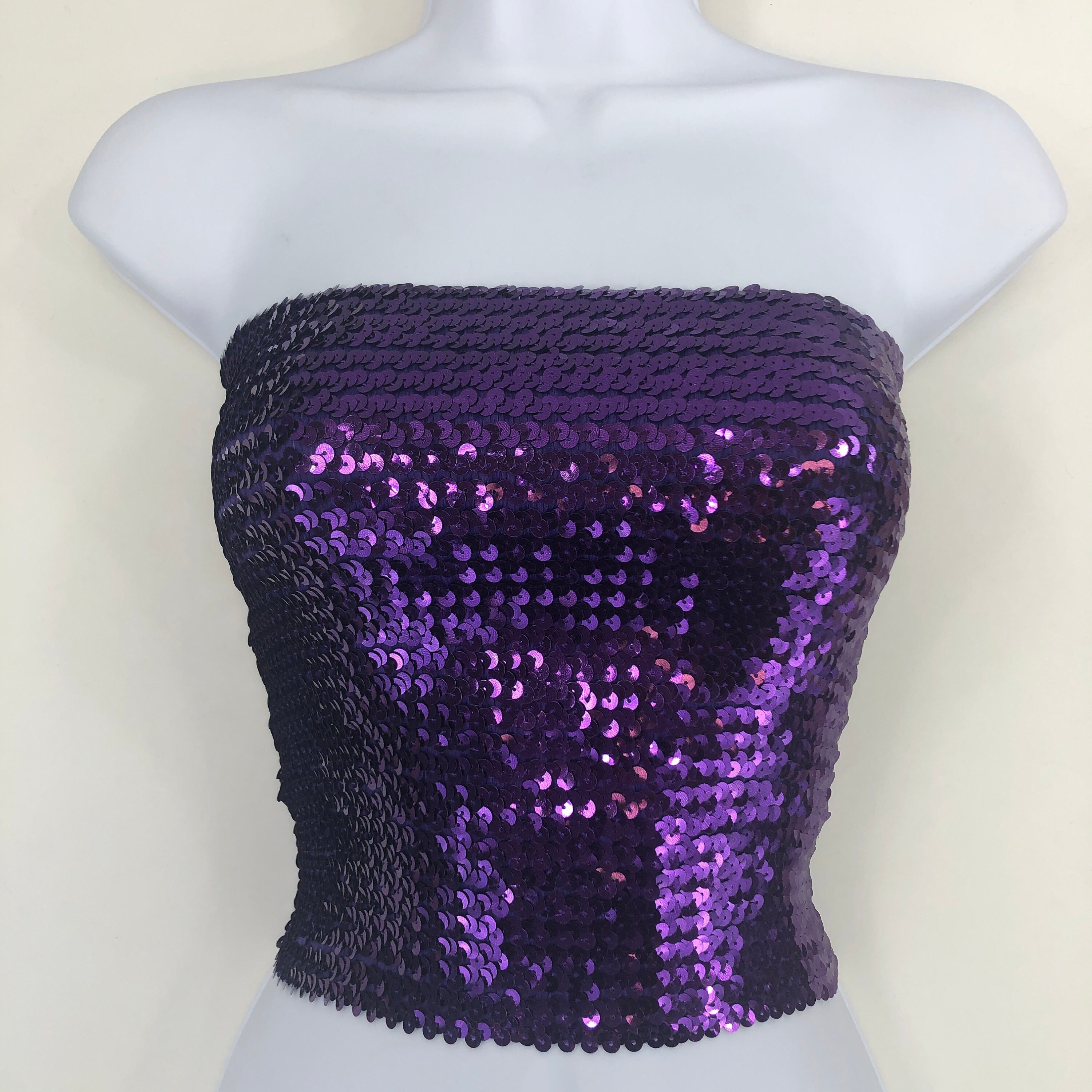 sequins tube top