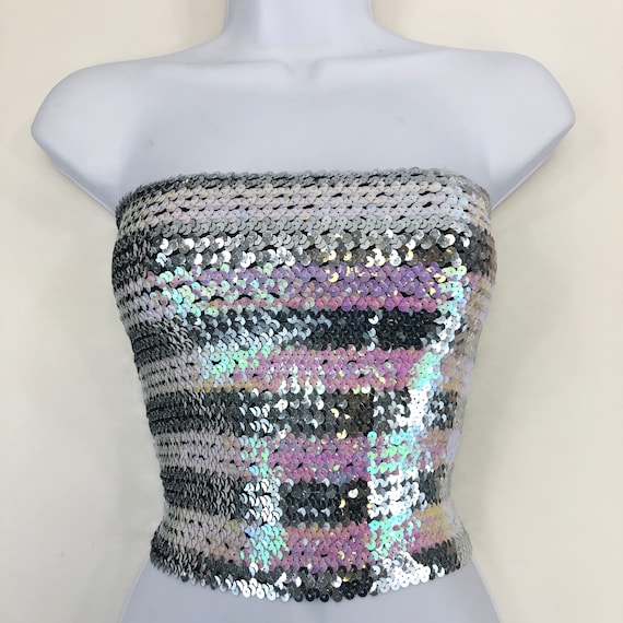 striped sequin top