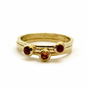 Thin Stacking Rings, Simple gold Rings, 14k Solid Gold Rings, Flat Band, Gemstone Jewelry
