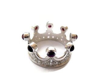 Kronring, Kronring i sterlingsilver, Evighetsring i granat