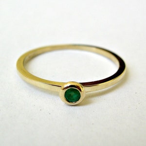 Thin Gold Stacking Rings Set Ruby Sapphire Emerald Gemstone Rings for Women image 10
