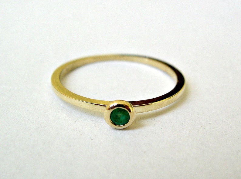 Thin Gold Stacking Rings Set Ruby Sapphire Emerald Gemstone Rings for Women image 10