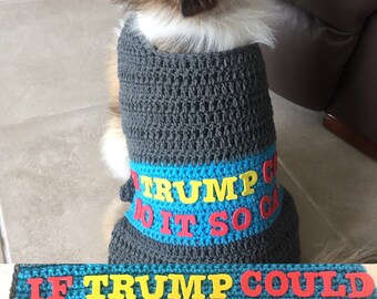 President Trump Dog Sweater, President Trump, Bad Hombre, Donald Trump, Donald Trump Dog Coat, Trump Dog Sweater, Dog Sweater, Free Shipping
