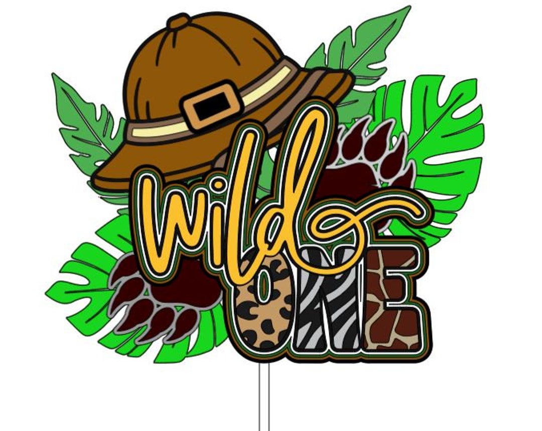Wild One Cake Topper L 3D Cake Topper L Centerpieces L Cupcake Etsy