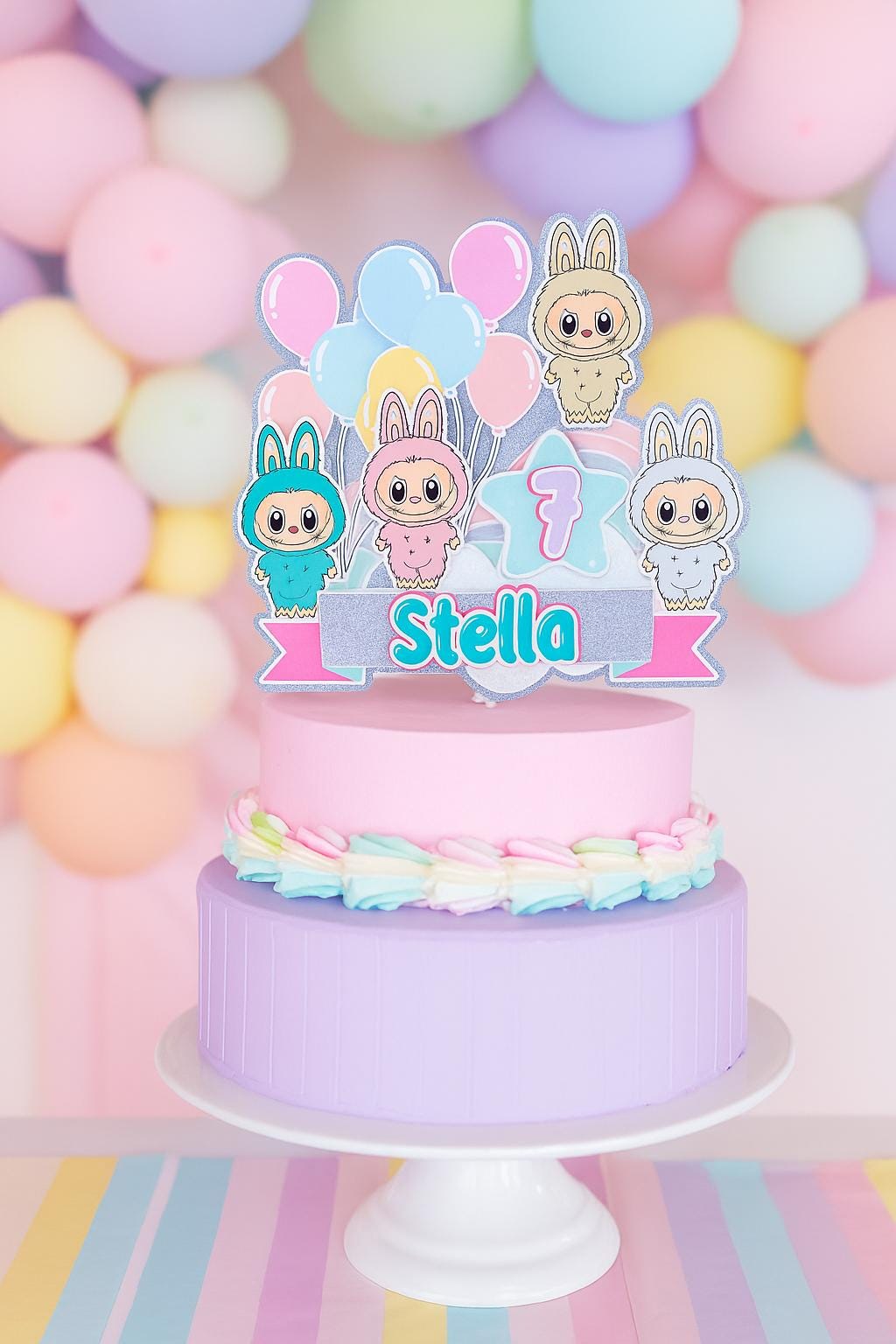 Personalized Labubu Birthday Cake Topper: Custom Party Decoration