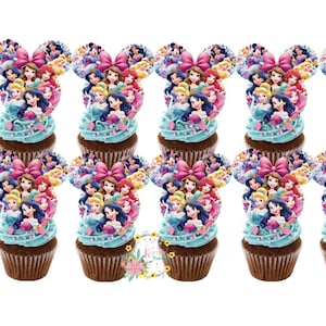 Princess Cupcake Toppers l Cake Topper Labubu Inspired Birthday Cupcake Toppers l Centerpieces l Assembled Birthday Party l Krafting Hobby l