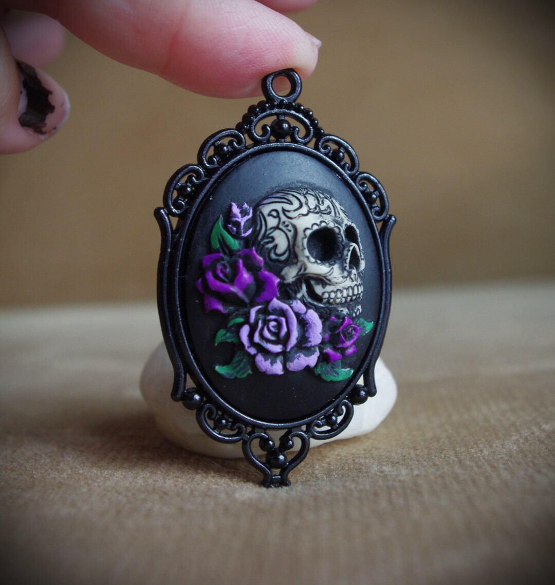 Tattooed Sugar Skull With Roses Calavera Day of the Dead Dia De Los ...