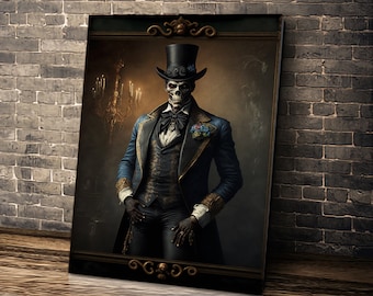 Baron Samedi Art Prints & Mouse mats, Guardian Of The Crossroads, Voodoo, Black Magic, Witchcraft, Witchy Gifts, Spooky Art