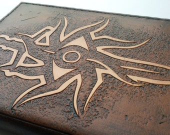 Handmade carved leather Dragon Age Inquisition A6 Notebook cover