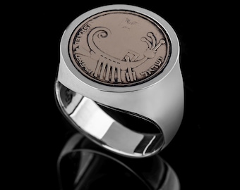 Sterling Silver Israeli Agora Coin Ring: Handmade Historical Jewelry