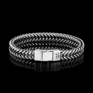 Silver Byzantine Foxtail Links Bracelet-- 925 Sterling Silver-- Secured Stylish Clasp Box-- Bold and Timeless Statement Piece--Unisex Gift