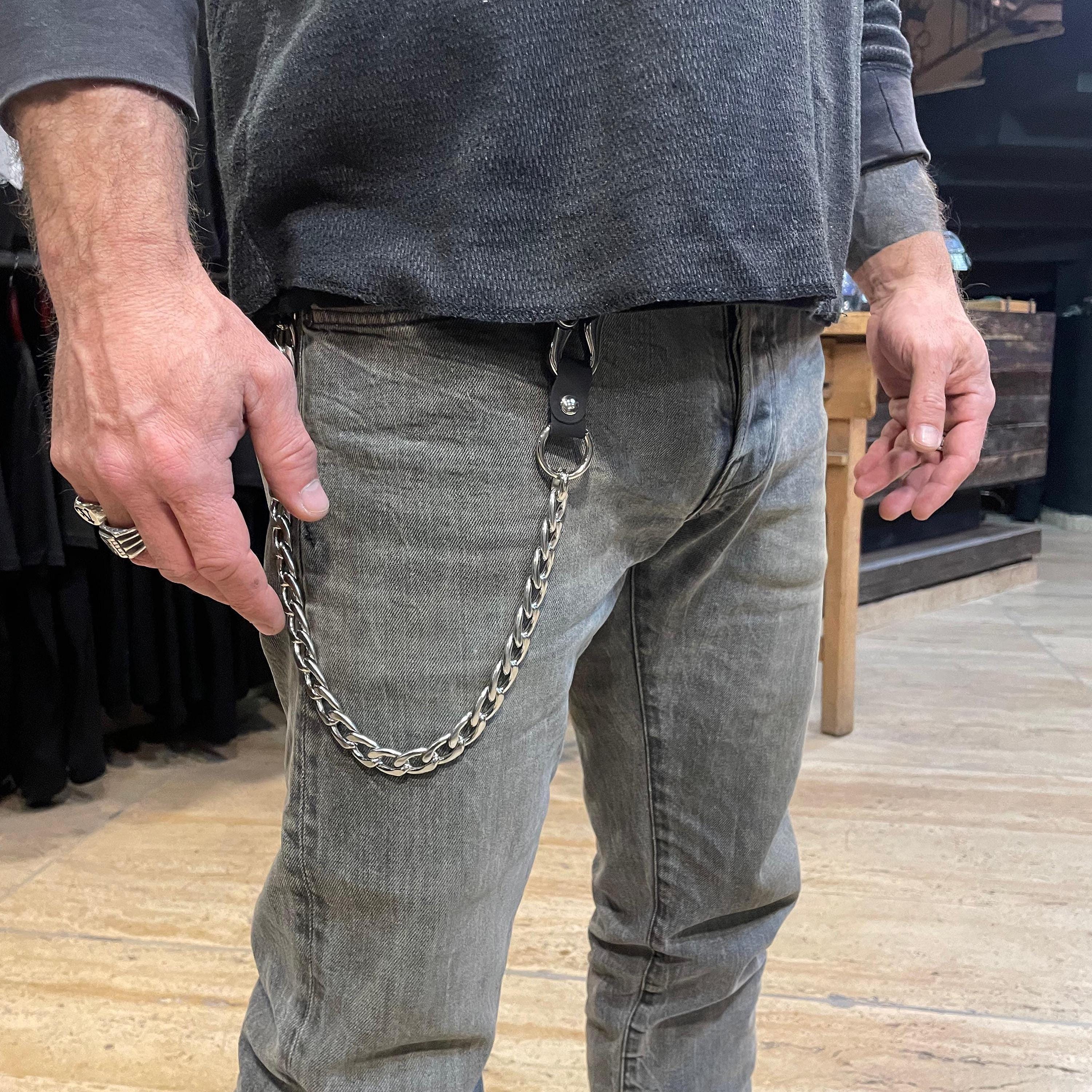 Handmade Stainless Steel Panzer Wallet Chain: Secure Leash Accessory - Etsy