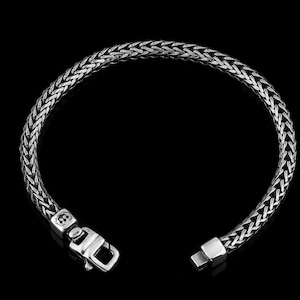 Sterling Silver Byzantine Bracelet: Viking Braided Chain, Unisex