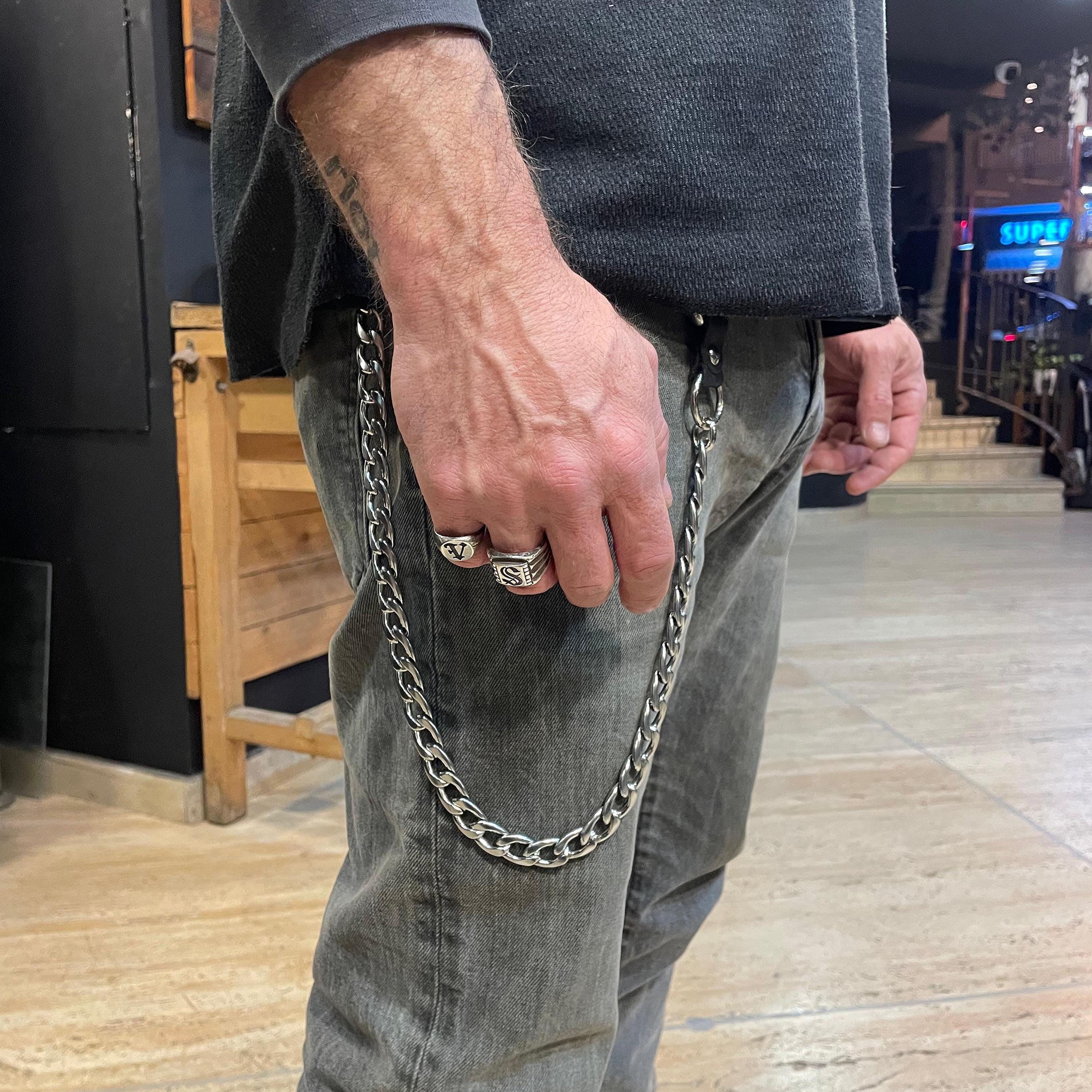 Handmade Stainless Steel Panzer Wallet Chain: Secure Leash Accessory - Etsy