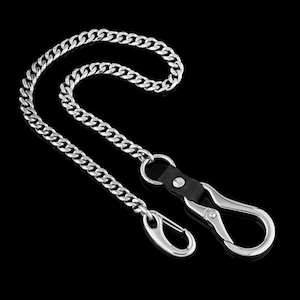 Classic Panzer Wallet Chain – Heavy-Duty Stainless Steel Leash – Stylish Biker Wallet Chain with Oversized Clasp – Gift for Him