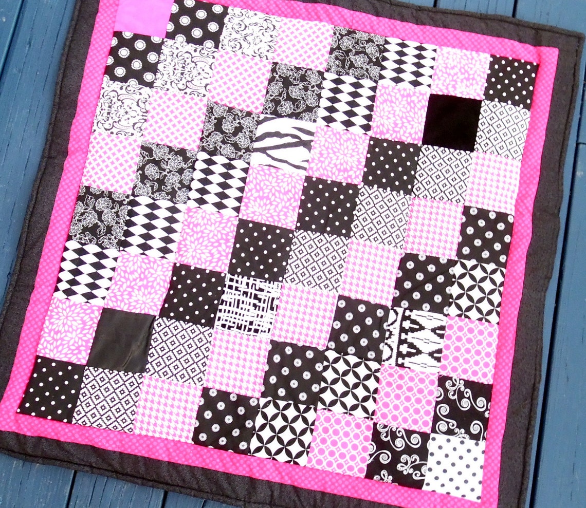 HOT PINK GIRL Manta de edredón extra grueso-negro blanco | Etsy