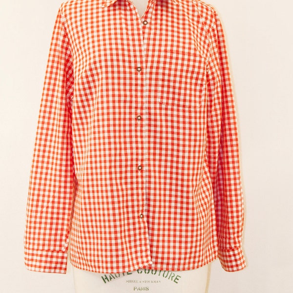 80s Red gingham shirt