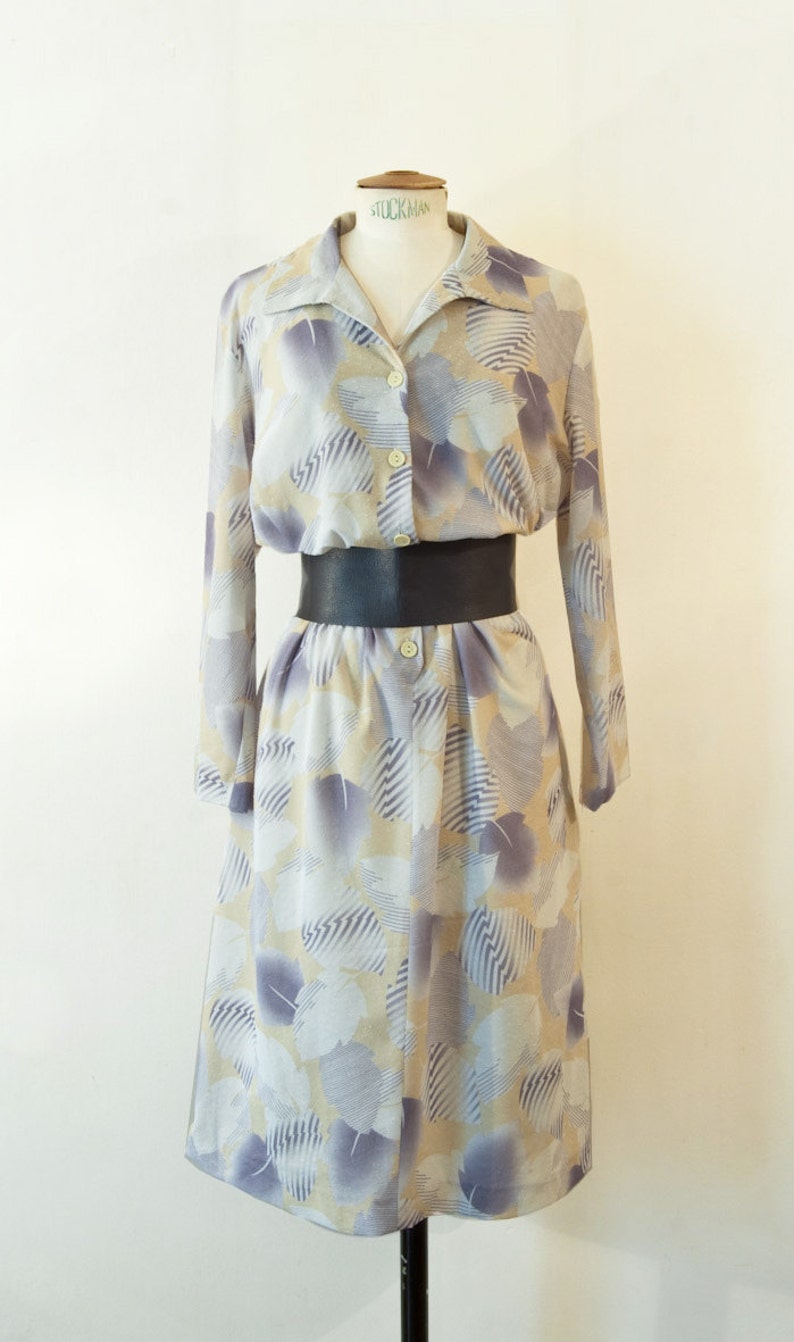 Grey Yellow Graphic Print Dress Etsy