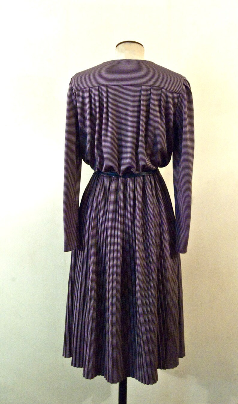 Purple Jersey Pleated Dress - Etsy