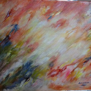 11&quot; x 14&quot; &quot;The Light&quot;, Acrylic Abstract on Canvas by Bernadette