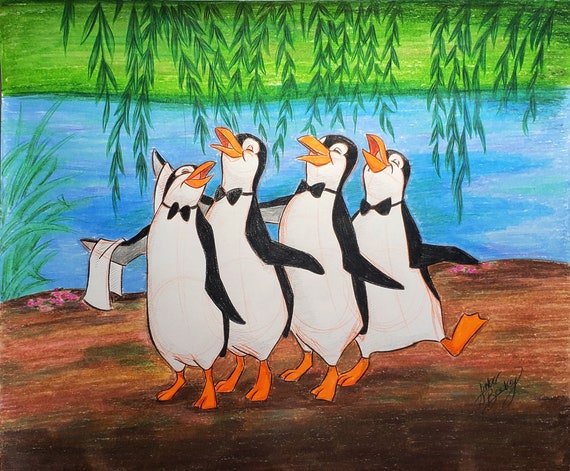 Poppin Penguins (PRINT) - Etsy