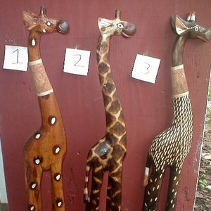Giraffe Statue X-Large 39 inch WOOD many styles Hand carved  Africa Style