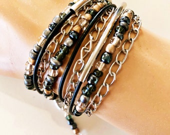 Triple Wrap Bracelet - Moto Chic