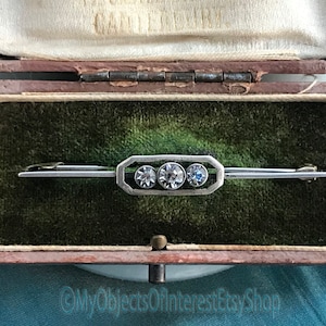 Antique Silver Bar Brooch