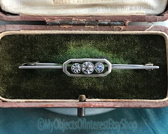 Antique Silver Bar Brooch