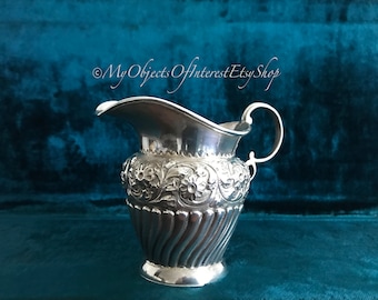 Nathan & Hayes Antique Sterling Silver Creamer Jug 1894