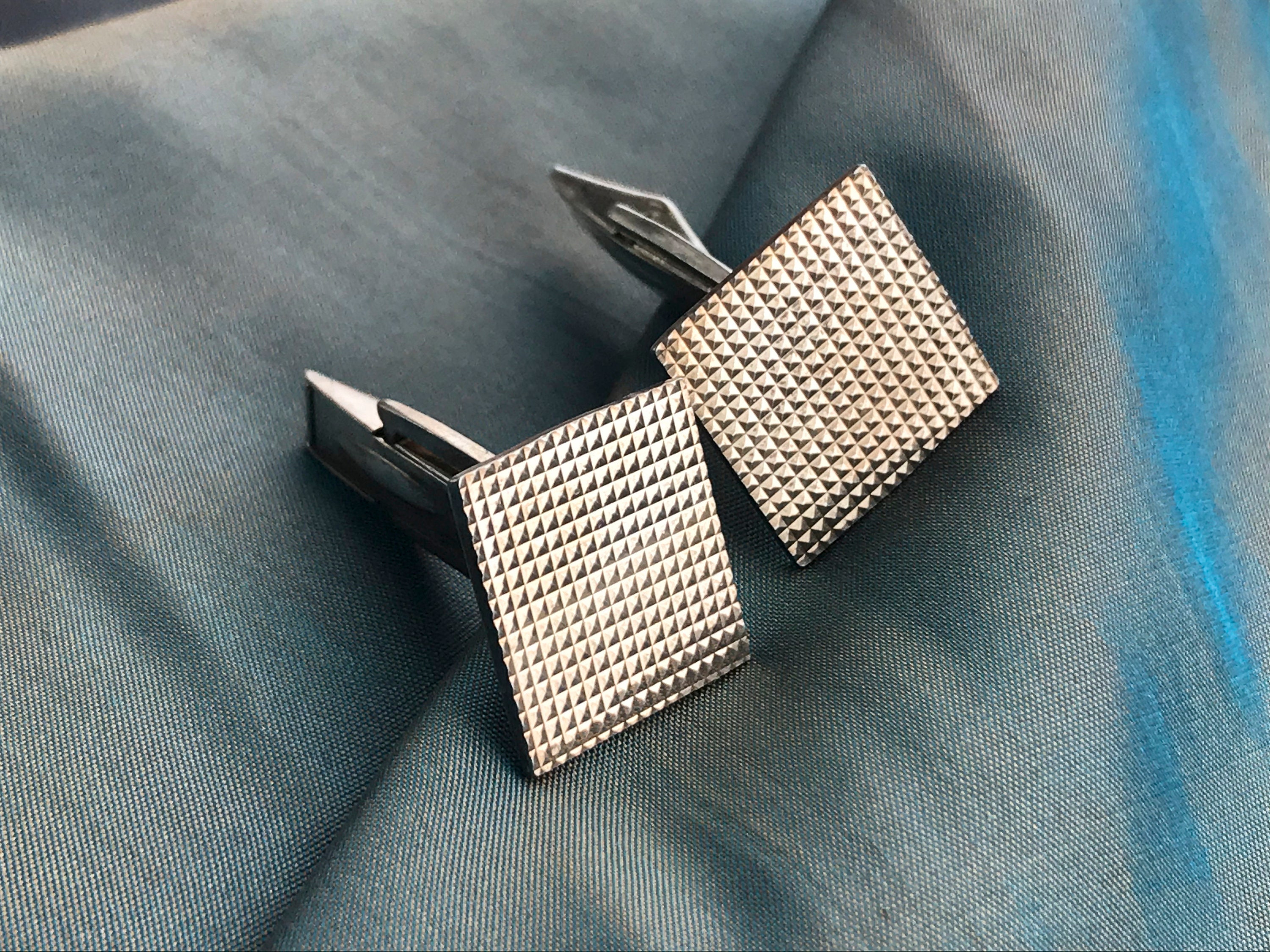 Boutons De Manchette Anciens En Argent Poinçonné "crabe" - Années 60/70, 12,20g, France