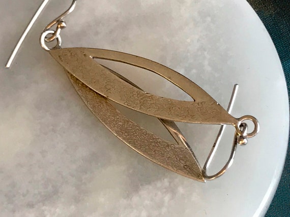 Long Drop Sterling Silver Leaf Earrings London Ha… - image 5