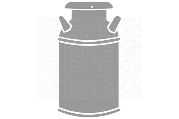 Old Dairy Milk Can Clip Art Digital Graphics Instant | Etsy