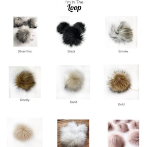 Luxury Faux Fur Pom Poms, Faux Fur Pom Poms for Hats, Faux Fur