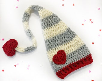 Valentine’s Day hat. Newborn Valentine’s Day. Valentine’s Day photoprop. First Valentine’s Day.