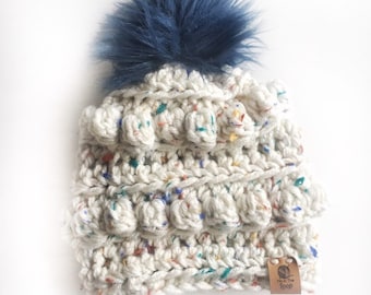 Bobble Hats. Crochet beanie. Baby beanie. Toddler hat. Mommy and me hats. Wholesale beanies. Tuque. Faux fur pompom.