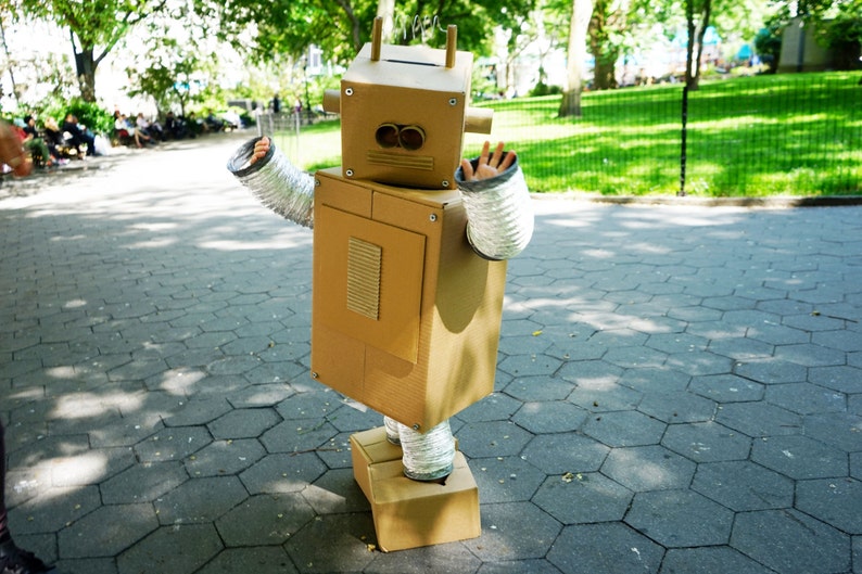 Build-your-own Cardboard Box Robot Costume Instructions ...