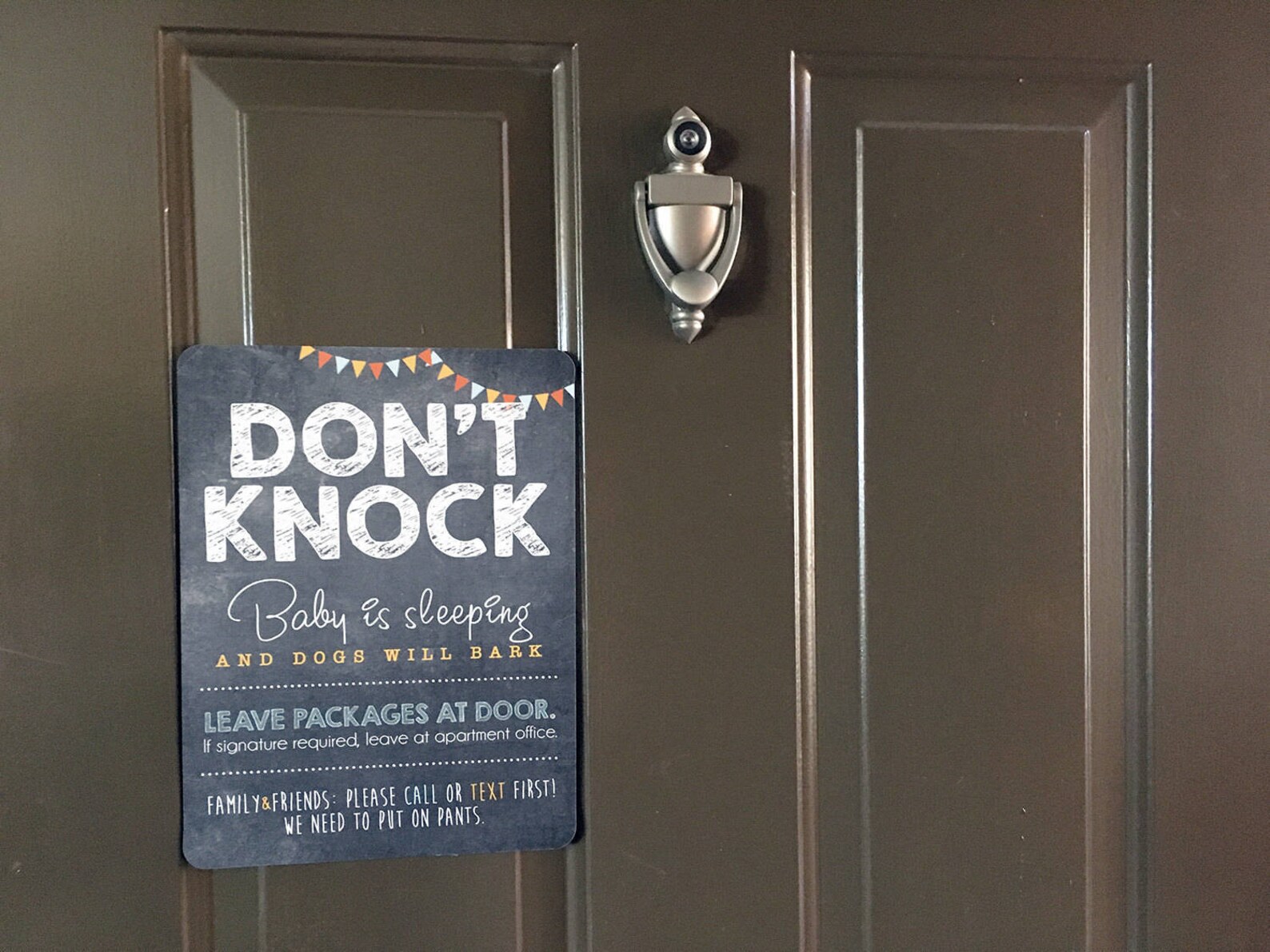 Don't Knock Sign Baby Sleeping INSTANT DOWNLOAD 8.7 x | Etsy