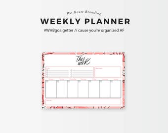 This Week - Weekly Planning Printable (Pink & Peach)