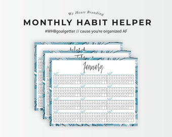 Habit Helper List - Monthly Habit and Goal Tracker