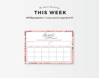 This Week - Weekly Planning Printable (Pink & Peach)