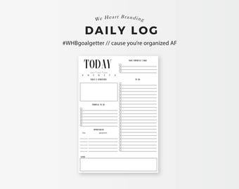 Today - Daily Planning Printable (Slick)