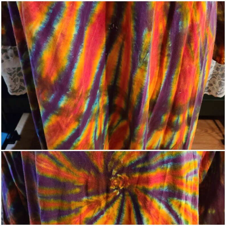 Tie dye dress Size XL Long Cozy Hippie Long sleeve Maternity Fun print Urban fashion Boho Gift Mother Loungewear Teen fashion Party JACKYSS
