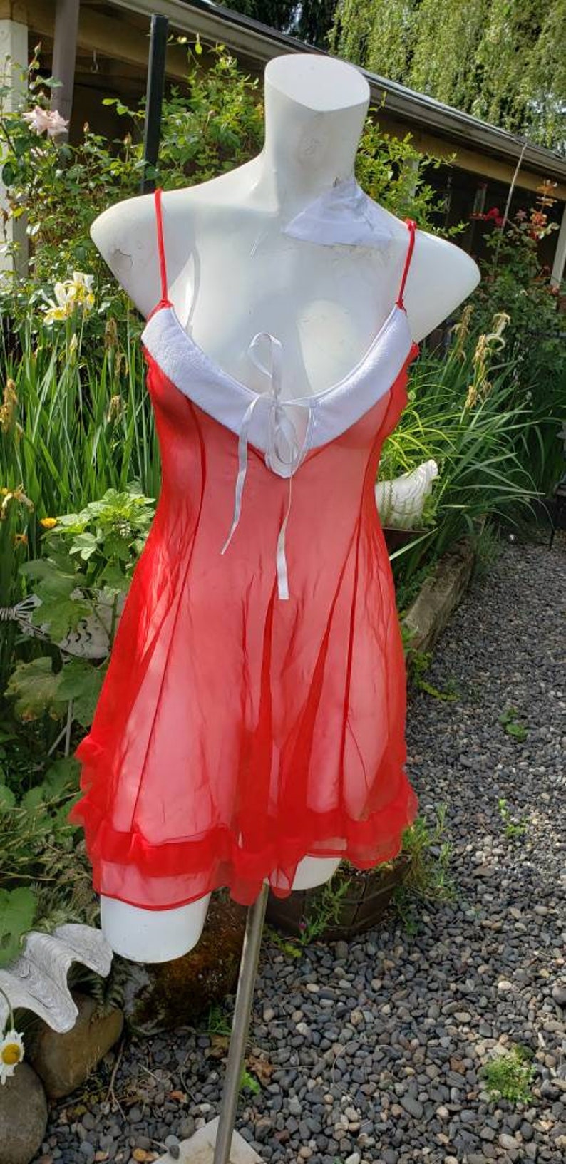 Red vintage Lingerie Size 2X Holiday Gift Undergarment Ladies loungewear Intimate Feminine Luxury item Date Honeymoon READY