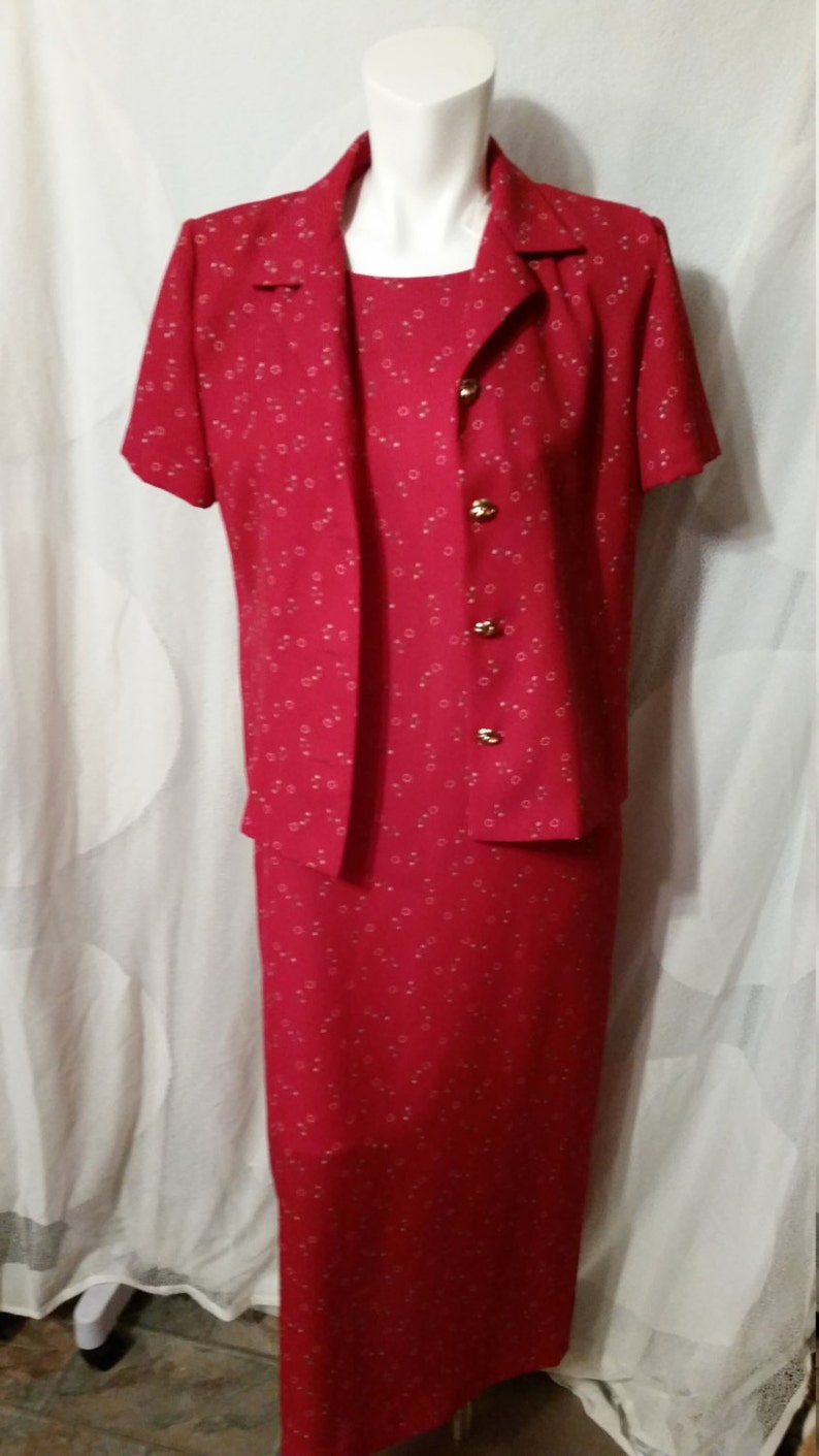 Vintage Dress With Top Size 10 Petite Shoulder Pads Etsy